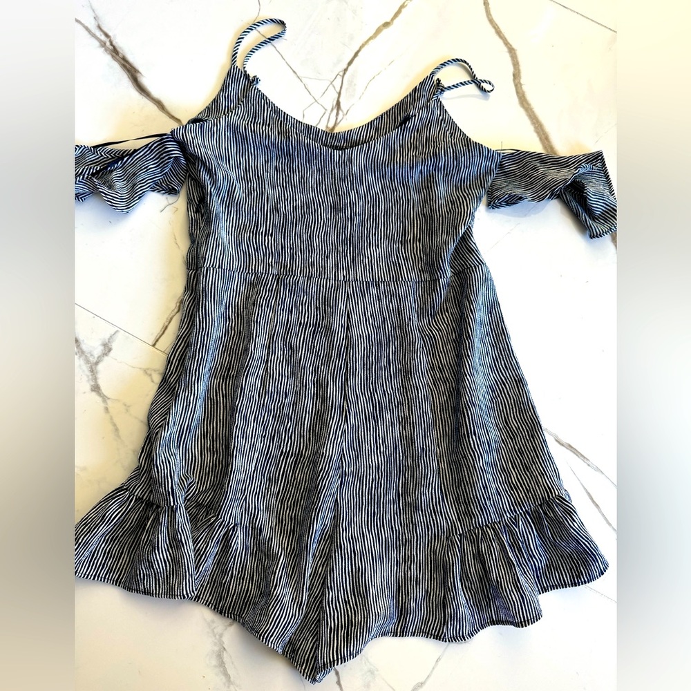 Mango romper / jumpsuit stripes navy size XS